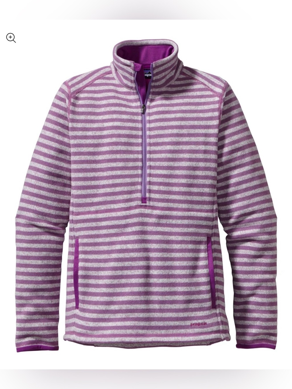 Patagonia Women's Better Sweater Stripe Marsupial Half Zip Pullover XL